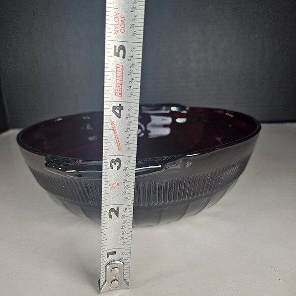Anchor Hocking Royal Ruby Red Coronation. Two Handles. Depression Glass Bowl - Picture 12 of 12